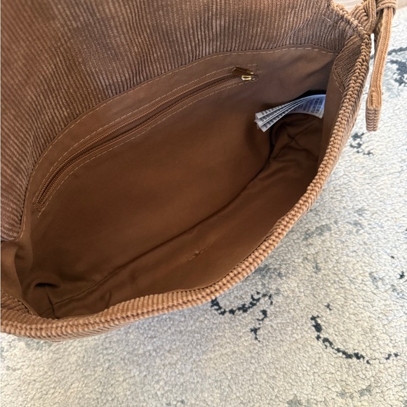 Cotton On Brown Corduroy Shoulder Bag fendi baguette style - Picture 3 of 3